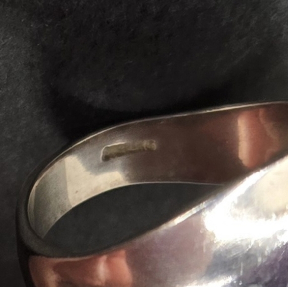 Artisan Sterling Silver Ring Brutalist Style Abstract Design Size 10 Unisex - Picture 4 of 5